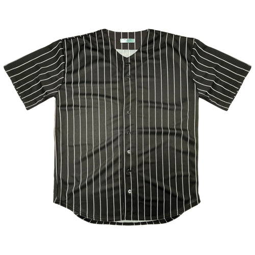 Baseball Jersey - BLACK / WHITE STRIPE