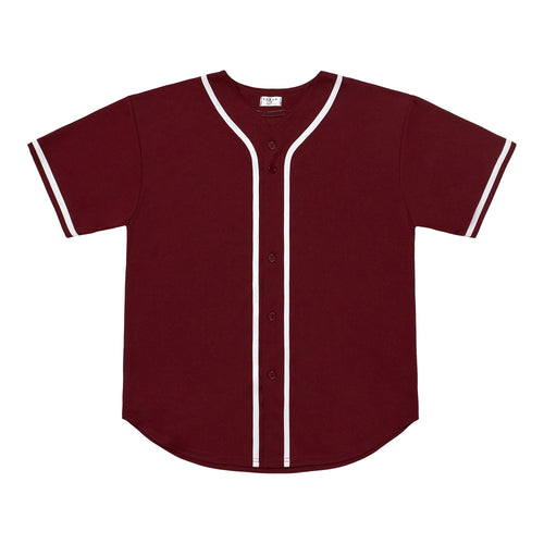 Baseball Jersey - Burgundy / White