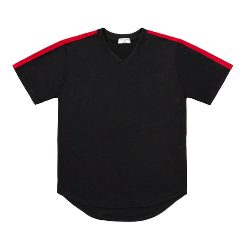 V-Neck Jersey - Black / Red