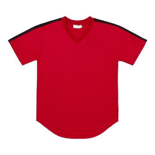V-Neck Jersey - Red / Black
