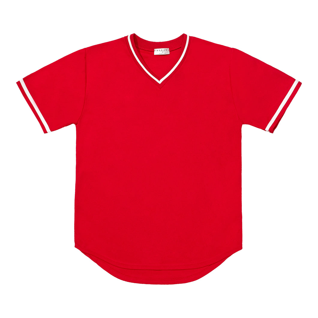 V-Neck Jersey - Red / White