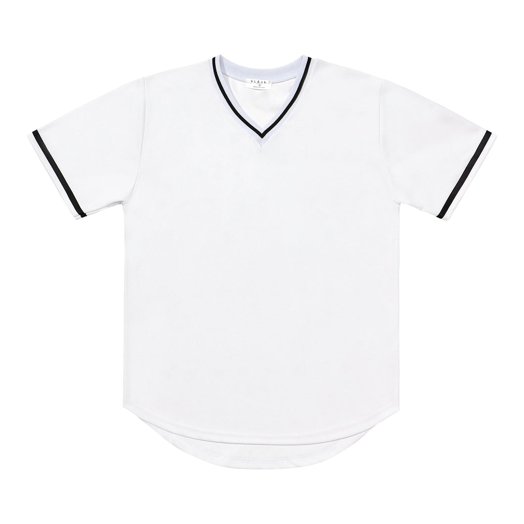 V-Neck Jersey - White / Black