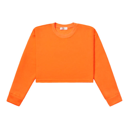 Crewneck Crop Top - Orange