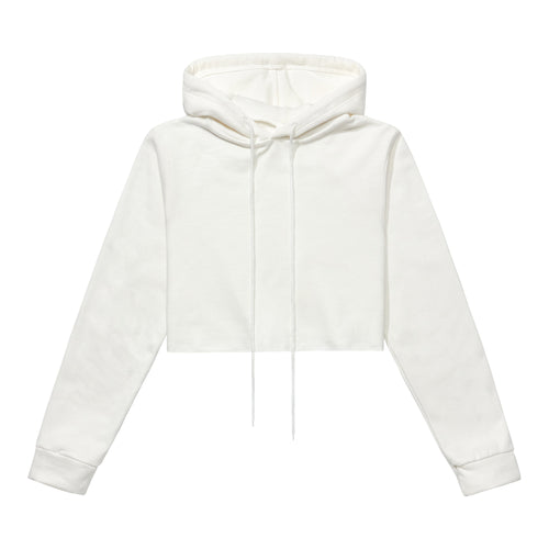 Heavyweight Hoodie Crop Top - Ivory