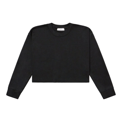 Crewneck Crop Top - Black