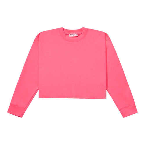 Crewneck Crop Top - Hot Pink